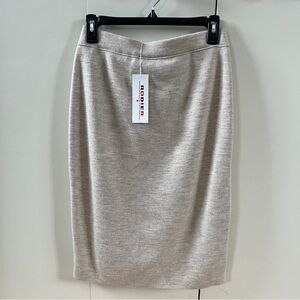 NWT Rodier Kasha Stretch Wool Knit Sweater Skirt Pencil France High Waist Med